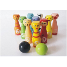 Promotional Wooden Bowling Balls, Cartoon Animal Motifs Wooden Bowling